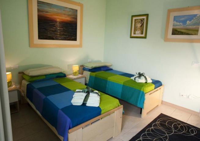 camera doppia con due letti singoli in B&B