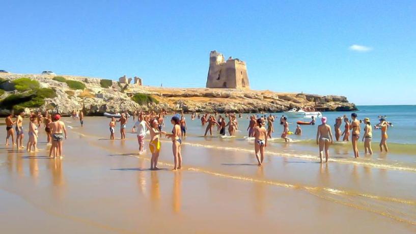 Spiaggia privata attrezzata Hotel 3 stelle Peschici