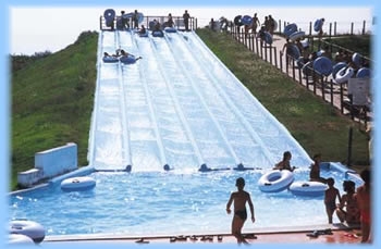 Waterslides and Swimmingpools at Acquajoss, Italy