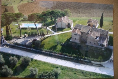 Aerial view of Villa Prestigio and Relax on the Trasimeno Lake