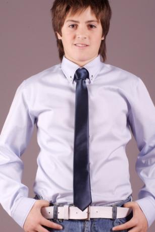 Camicia bambino maniche lunghe modello slim