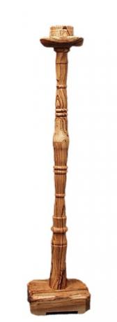 Portaceri, portacandele legno ulivo, produzione