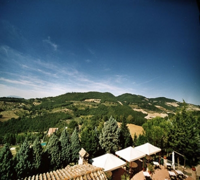 Panoramic view from the medieval castle