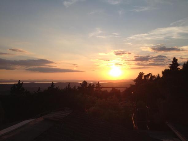 Veduta tramonto dal B&B di Corciano