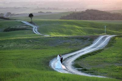 Matrimonio nella campagna toscana 