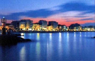 The sea of Bellaria by night