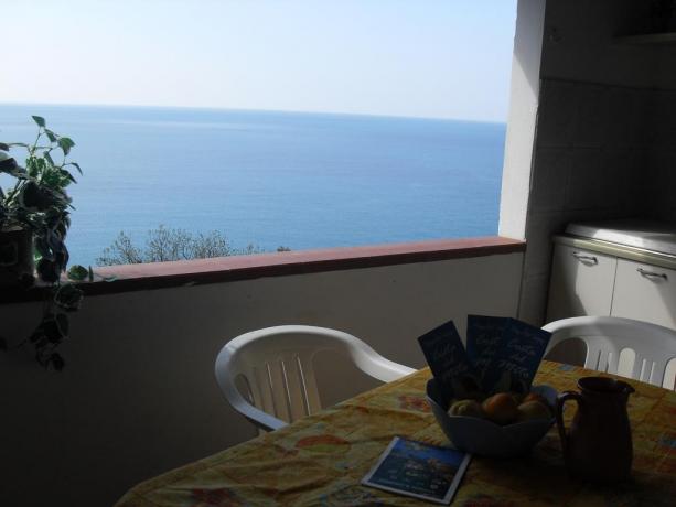 Bungalow a Palinuro con Patio vista Mare