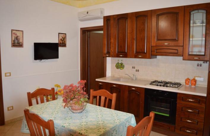 Cucina completa e attrezzata appartamento-vacanze mare San-Vito-lo-Capo