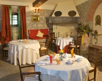 Sala ristorante esterna in Villa a Cortona