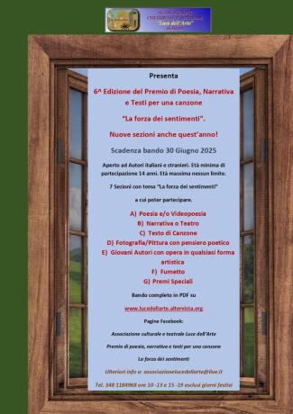 6^ Edizione Premio artistico La forza dei sentimenti 