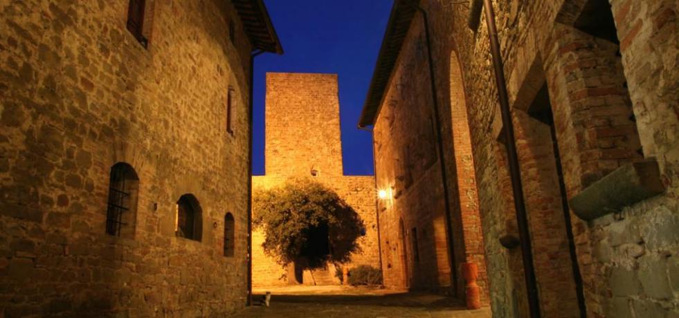 Castello Romantico in Gubbio panorama