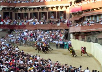 Enjoy the Siena Horse Race from First Row