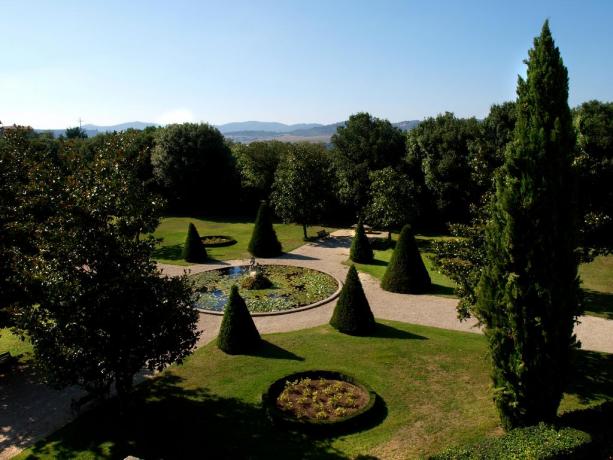 Panoramic view of the garden