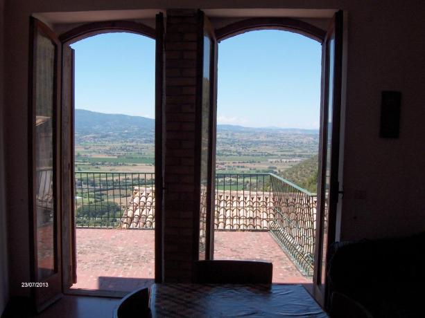 vista panoramica casale campello spoleto 