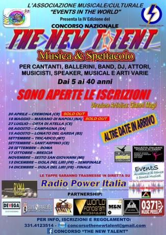 CONCORSO NAZIONALE THE NEW TALENT (MUSICA E SPETTACOLO) - ISCRIZIONI APERTE