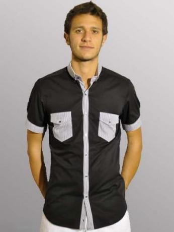 Camicia uomo modello slim maniche corte