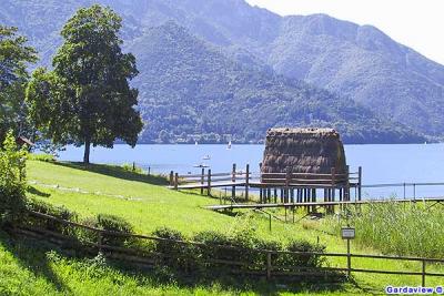 Cottages near the shores of the lake