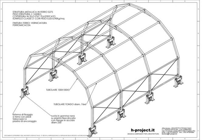 struttura prefabbricata a tunnel
