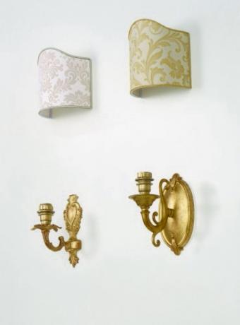 Applique classici in bronzo e tela