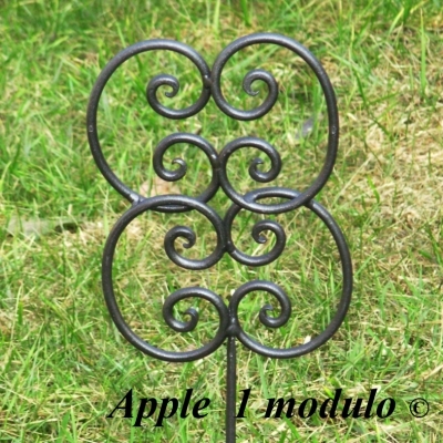 Modulo decoro giardino in ferro battuto