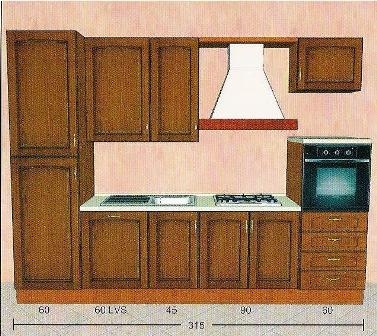 Cucine classiche componibili a prezzi bassissimi! cucina classica ... Cucina componibile lineare di due metri