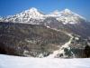 Monti innevati a Piancavallo a Aviano, Friuli