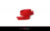 Fettuccia rossa 10mm stampa a rilievo nera 