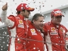 The ferrari podium in Brazil