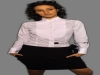 Camicia donna con plissè maniche lunghe modello sl