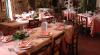 Rustica sala ristorazione dell'agriturismo