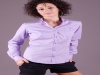 Camicia donna alla coreana maniche lunghe modello 