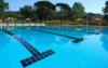 Piscina per nuotatori professionisti. con trampolino