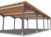 struttura in acciaio e legno pergola