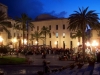 Square by night, where to stay in Cefalu 