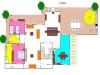Primo piano, Planimetria Villa vacanza 