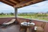 Balcone Wellness privato con tavolino, vista panoramica
