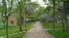 Viale alberato giardino per relax in famiglia