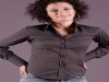 Camicia donna maniche lunghe modello slim