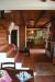 Soggiorno camino cucina B&B casale San Terenziano