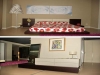 Letto, comodini, comò
